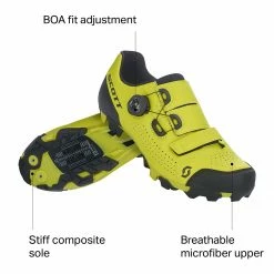 Promo 👍 Promo 🌟 Scott MTB Team Boa Cycling 👞 👞 Shoe Men's 🤩 👏 -Deals Scott Store YELBLA D3